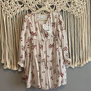 Zara girls  tie wrap floral dress. NWT Size 3-4